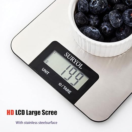 Food Kitchen Scale High-Precision Digital Scale Accurate Weighing for Baking & Cooking Enthusiasts (Shiny Green)