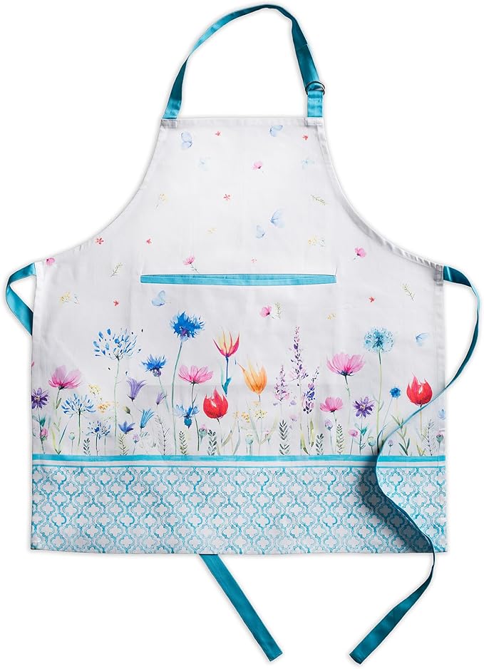 Maison d' Hermine 100% Cotton Apron for women with Pocket Kitchen Chef Apron for Men Cooking Mothers Day Gifts