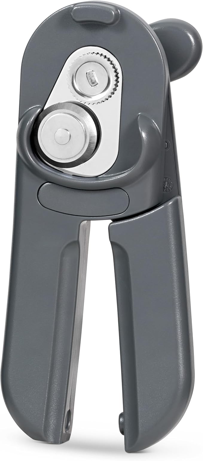 Culinare MagiCan Manual Tin Opener – Stainless Steel Cutting Wheel, Ergonomic Handle for Safe, Easy Can Opening – Lightweight, No Sharp Edges, Grey – Trusted Kitchen Essential