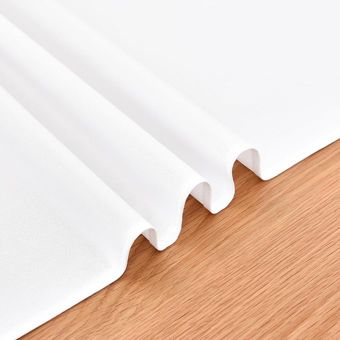 Farmhouse Rustic Table Runner White Faux Linen Table Runners Water Resistant Table Runner 60 inches Long for Living Room Dresser Bedroom Kitchen Dining Party 13x60 Inch