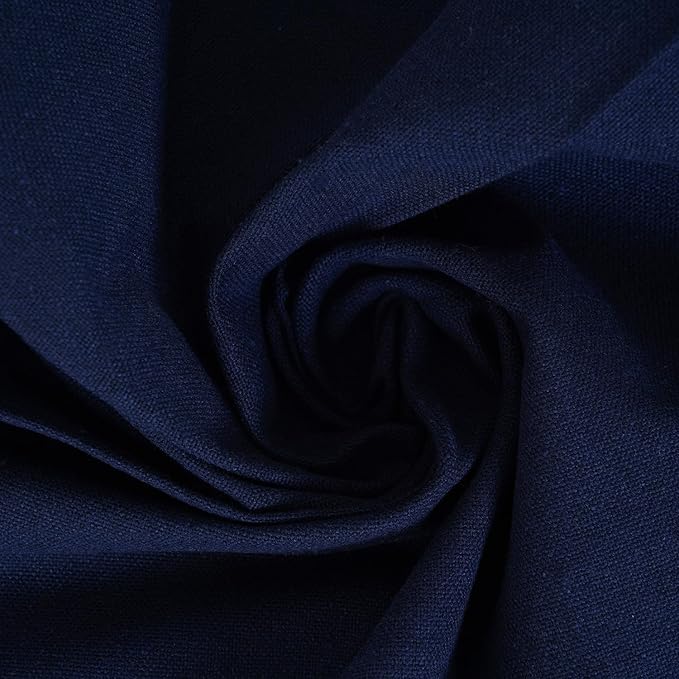 Blue Needles Solid Cloth Napkins Set of 6 Navy Blue 100% Cotton Dinner Napkins 18x18 inches - Soft, Reusable, Absorbent & Washable Linen, Ideal for Spring Summer Easter Events Parties & Everyday Use