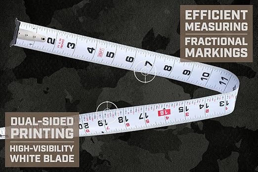 Spec Ops Tools 35-Foot Elite Series Tape Measure, 1 1/4" Double-Sided Blade, Includes Fractional Markings, 12 Feet of Stand Out, Military-Grade Composite Case, 3% Donated to Veterans