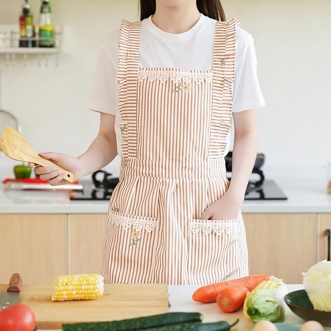 Funny Aprons for Women with Pockets, Kitchen Cooking Grilling Bbq Cute Chef Apron, Mothers Day Birthday Gifts for Women