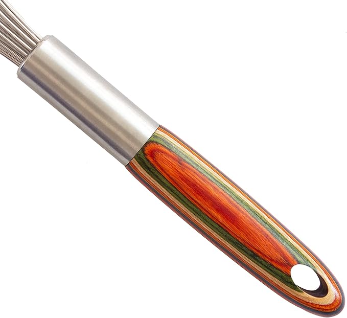 Totally Bamboo Baltique Marrakesh Collection Balloon Whisk, Stainless Steel with Ergonomic Wooden Handle, 11"