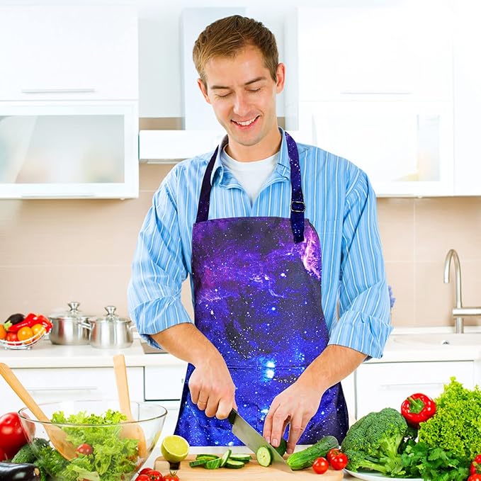 Sosolong Adjustable Waterproof Apron Bib Apron with 2 Pockets Cooking Kitchen Aprons for Women Men Chef