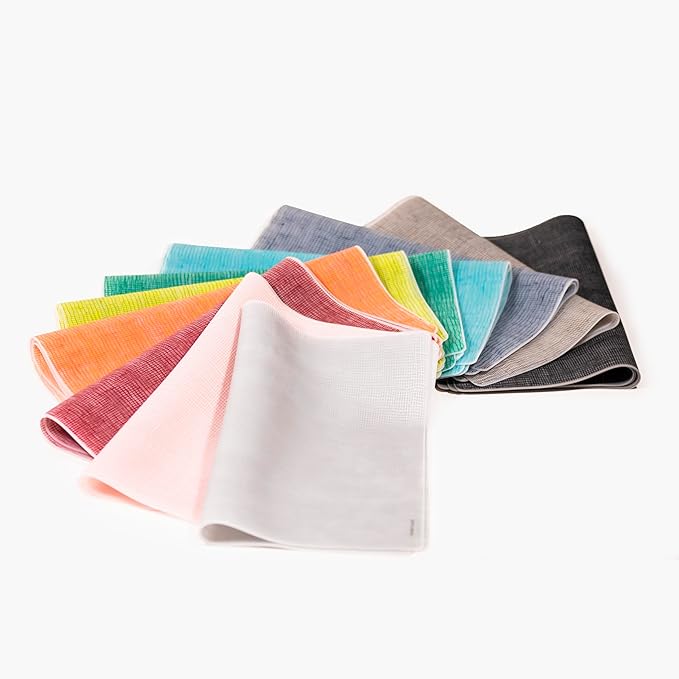 modern-twist 14 x 16 Silicone Placemat, BPA, PVC-Free Table Mat, Dishwasher Safe, Linen Print in Cranberry, Pack of 1