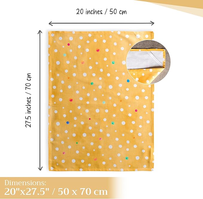 Maison d' Hermine Kitchen Towels Set of 3 100% Cotton 27.50" x 20" Reusable Cloth Dish Towels Absorbent with Hanging Loop for Kitchen Gifts for Mothers Day Spring/Summer (Happy Florals - Sweety)