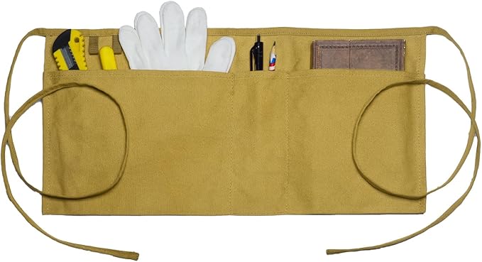 Canvas Work Waist Apron with 3 Pockets