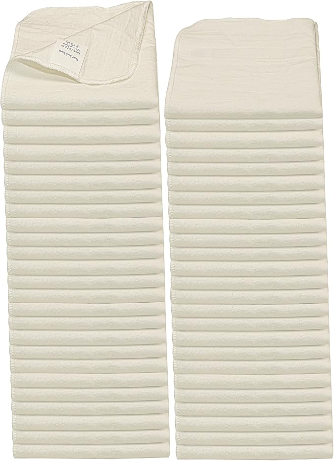 Shop Towels | Multipurpose Commercial and Residential shop cleaning | Car Wash, Polish, Housewares, Microwave, Coffee Machine, Restaurant, Bathrooms, Electronics, Auto Garage | 50 Pack 14"x12" Natural