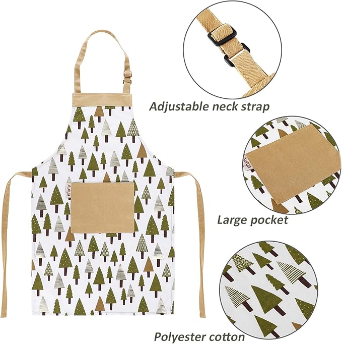Adjustable Apron and Chef Hat Set for Cooking and Baking