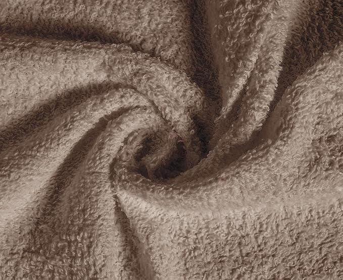 Softolle 100% Cotton Washcloths 24 Pack (12x12 Inches) Soft, Highly Absorbent Washcloth, Face Towels, Wash Cloths for Face, Ring Spun, Bulk Pack (Taupe)