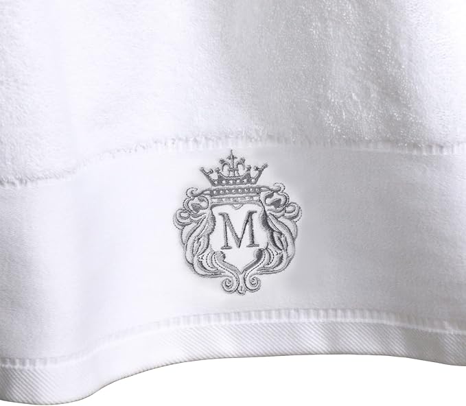 Luxury Bathroom Super Soft and Highly Absorbent Premium 100% Cotton Bath Towel Set for Gifts (White-M)