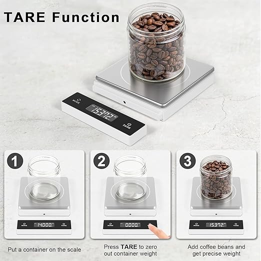 THINKSCALE Food Scale, Detachable Cordless Display, 11lb/5kg Digital Kitchen Scale with Magnetic Pull-Out Screen, 0.01oz/1g Precision, USB Rechargeable, 6 Units for Baking Keto Prep