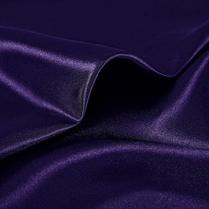 KKJIAF 50 Pack Purple Square Satin Napkins 17x17 Inch Soft Smooth Cloth Napkins，Silky Table Napkin for Wedding Banquet Party Decoration