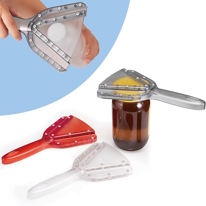Uinxan Jar Opener for Weak Hand & Seniors with Arthritis,Easy Twist Off Bottle Caps,Patent | Unique Kitchen Gadgets,Handheld Lid Top Open for Elderly/Women/Men (Blue)