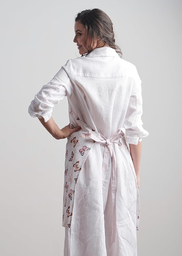 Maison d' Hermine 100% Cotton Apron for women with Pocket Kitchen Chef Apron for Men Cooking Mothers Day Gifts