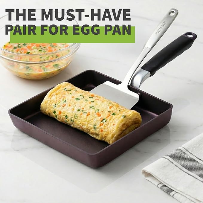 ChefCore Stainless Steel Solid Turner Spatula, Made in Korea (4-Piece Set)