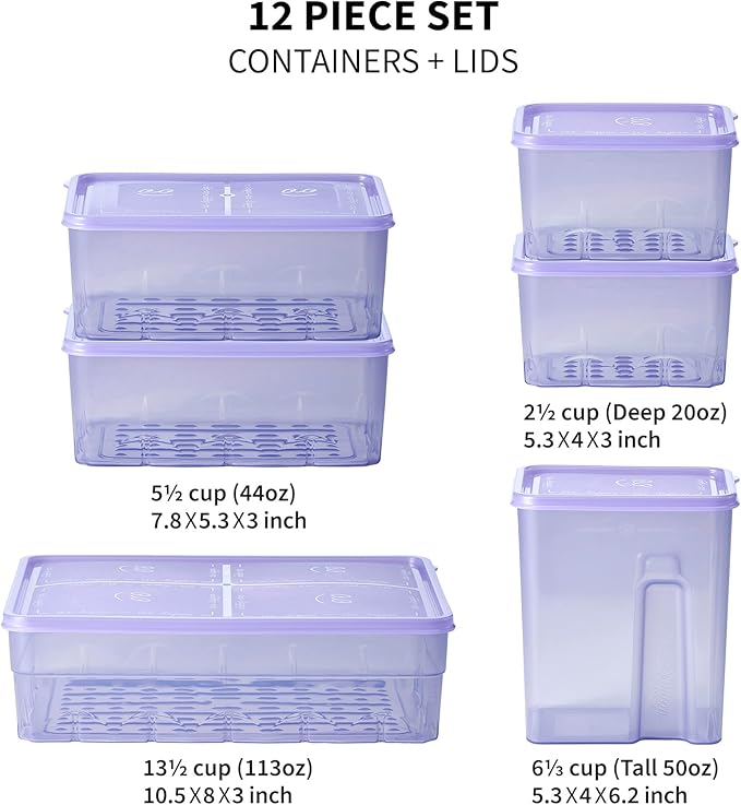 Freezer Containers for Food Storage 12pcs - Soup with Lids Safe - Twist Release - Flexible Frozen Design - BPA Free