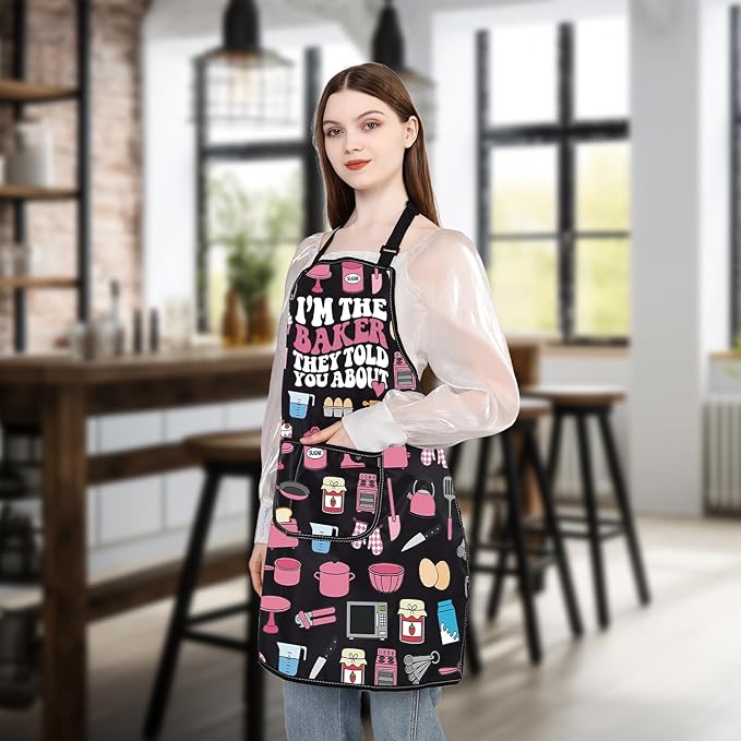 WSNANG Funny Baking Aprons with Pockets In My Baking Era Apron Bakers Gifts Pastry Chef Gift