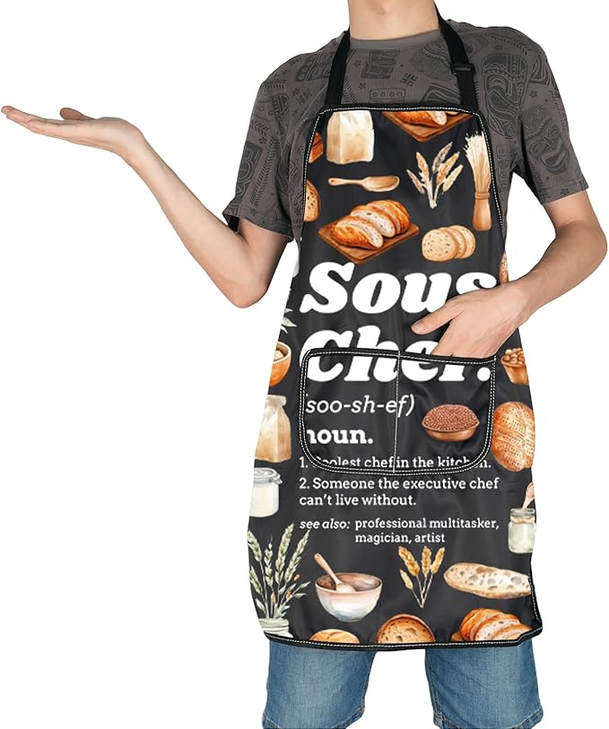 VAMSII Sous Chef Apron Gift for Chefs Cooking Lover Gift BBQ Griller Culinary Gift Pastry Sous Chef Gift Baking Themed Gift