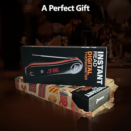 0.5 Sec Instant Read Meat Thermometer Digital, Digital Thermometer, Paysean Thermometer for Grilling, BBQ, Candy, Liquid, Beef, Gifts for Him Dad Men Birthday