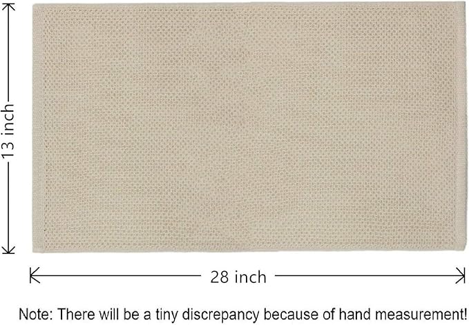 Mia's Dream Soft Absorbent Cotton Waffle Weave Kitchen Dish Cloth Washcloth, 13x28 inch 3 Pack (Beige)