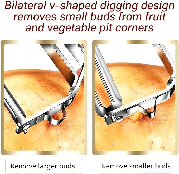 Vegetable Peeler, Stainless Steel Y-Shaped Peeler, Ergonomic Non-Slip Handle Kitchen Peeler for Potato, Apple, Carrot, Cucumber, Fruit & Veggie, Dishwasher Safe