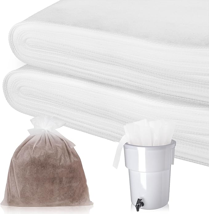 50 PIECE Cold Brew Coffee Filters with Drawstring, 20" X 20" Cold Brew Bags for Cold Brew Coffee Makers, Brew Up To 5 LBS Coffee
