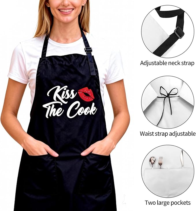 Funny Apron Adjustable Cooking Kitchen Chef Apron Funny Bib Aprons For Women Men