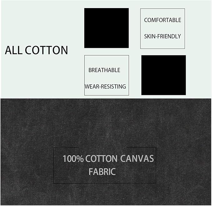 No-Tie Canvas Apron Heavy-Duty 16OZ Work Apron with Front Pocket Extra Long Straps Adjustable M–XXL