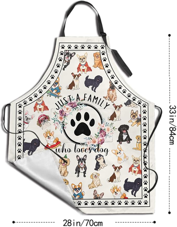 Funny Apron Polyester Grooming Aprons with Pocket for Cooking Kitchen Grilling Adults