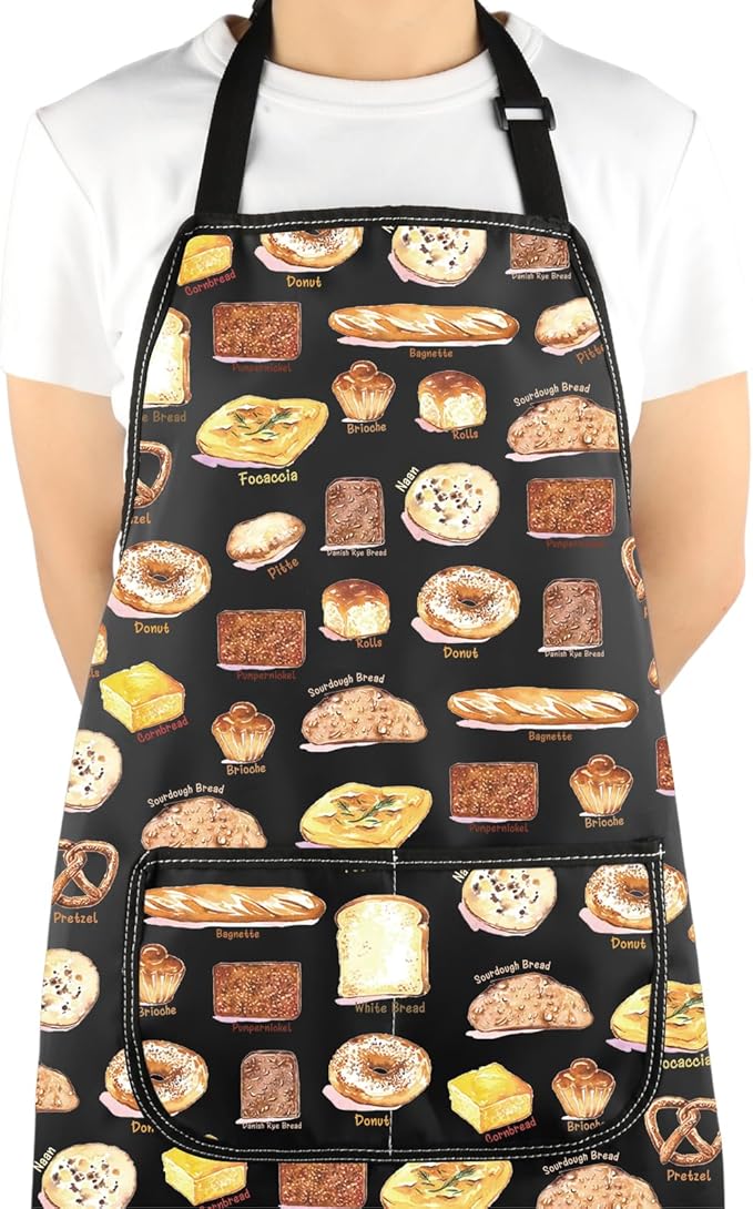 VAMSII Bread Lover Gift The Breadfather Soup Apron With Pockets Chef Cooking Kitchen Gift for Men Boyfriend Husband Father