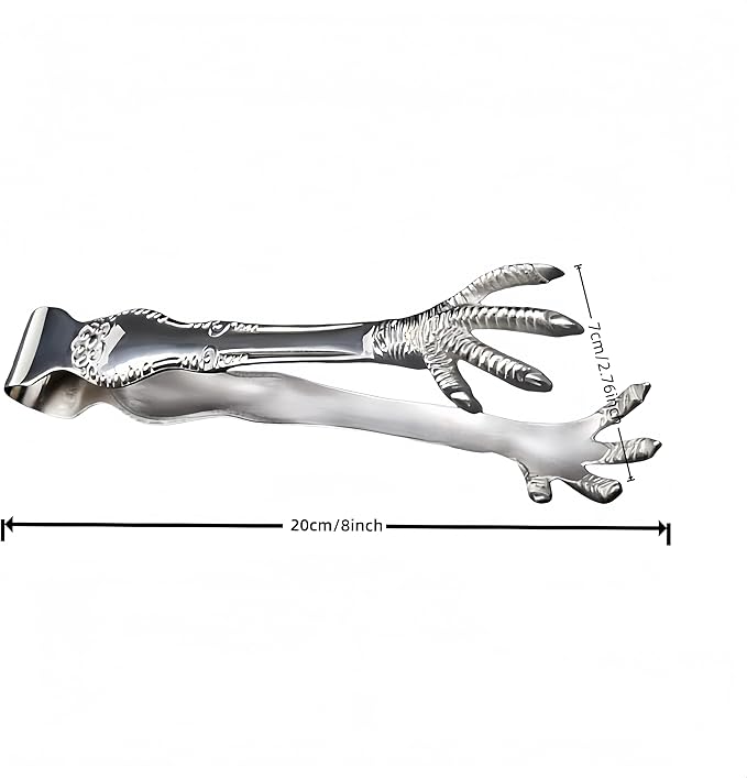 Cooking Tongs Stainless Steel for Chicken Feet Ice Multi Use Turkey Tongs with Secure Grip Ideal for Fire Grilling Serving