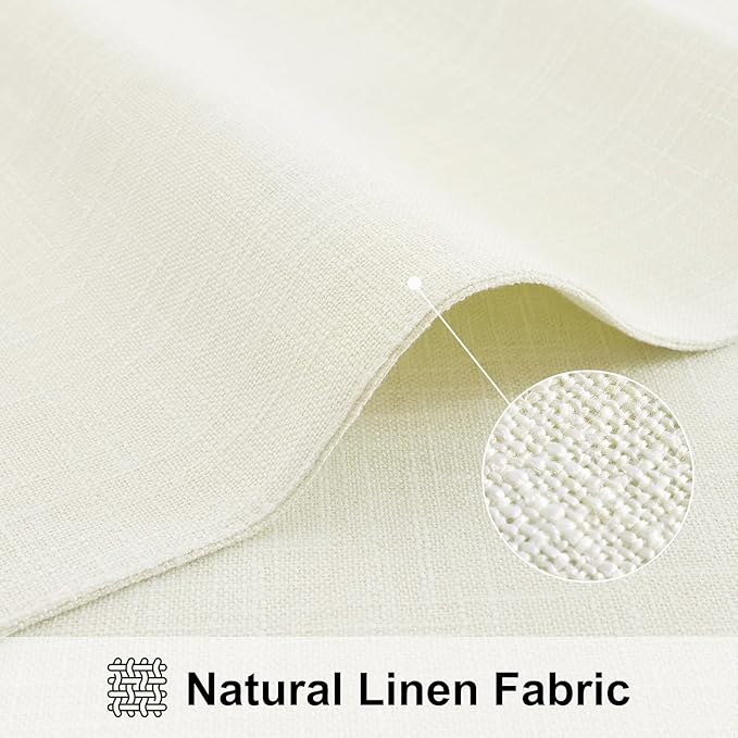 homing Cotton Linen Placemats Set of 6, Cloth Washable Farmhouse Dining Table Mats for Indoors & Outdoors, Easy to Clean, Cream, 13 x 19 Inch