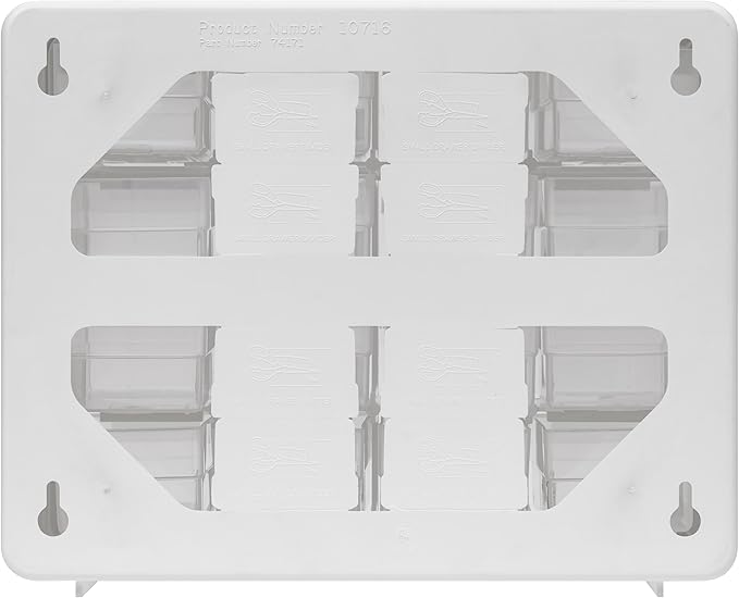 Akro-Mils 16-Drawer Plastic Drawer Storage Cabinet for Garage Organization, Beads, Makeup Organizer, Building Bricks Storage, Teacher Toolbox, 10-1/2-Inch W x 6-1/2-Inch D x 8-1/2-Inch H, 10116 White