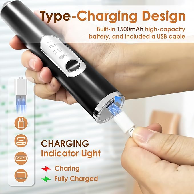 Handheld Milk Frother, rechargeable milk frother with 2 Stainless Steel Whisks 3 Speeds Electric Drink Mixer, Coffee Mixer Wand for Latte, Cappuccino, Matcha, Hot Chocolate, Egg (Black)