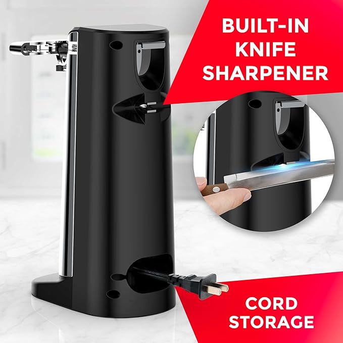 POHL SCHMITT Electric Can Opener with Knife Sharpener and Bottle Opener