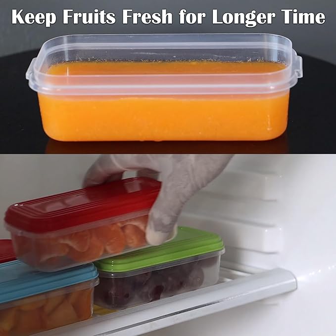 ARSUK 8oz Food Storage Containers with Airtight Lids 16 Pack - Reusable 1 Cup Containers for Snacks, Leftovers, Portion Control & Meal Prep - Leakproof, Microwave, Fridge Safe, BPA Free Plastic