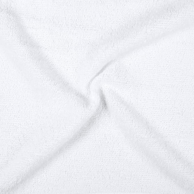 Amazon Basics Highly Absorbent, Fast Drying 100% Cotton Washcloths for Bathroom, Machine Washable, Soft, 12 x 12 in, White, 60-Pack