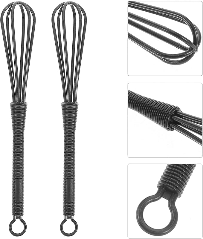 Ipetboom Small Plastic Whisks: 5pcs Mini Whisk for Hair Dye Color Mixing Hairdressing - 6.76X0.98in Versatile Kitchen Utensil Egg Beater for Blending Stirring Cooking Baking Versatile Tools