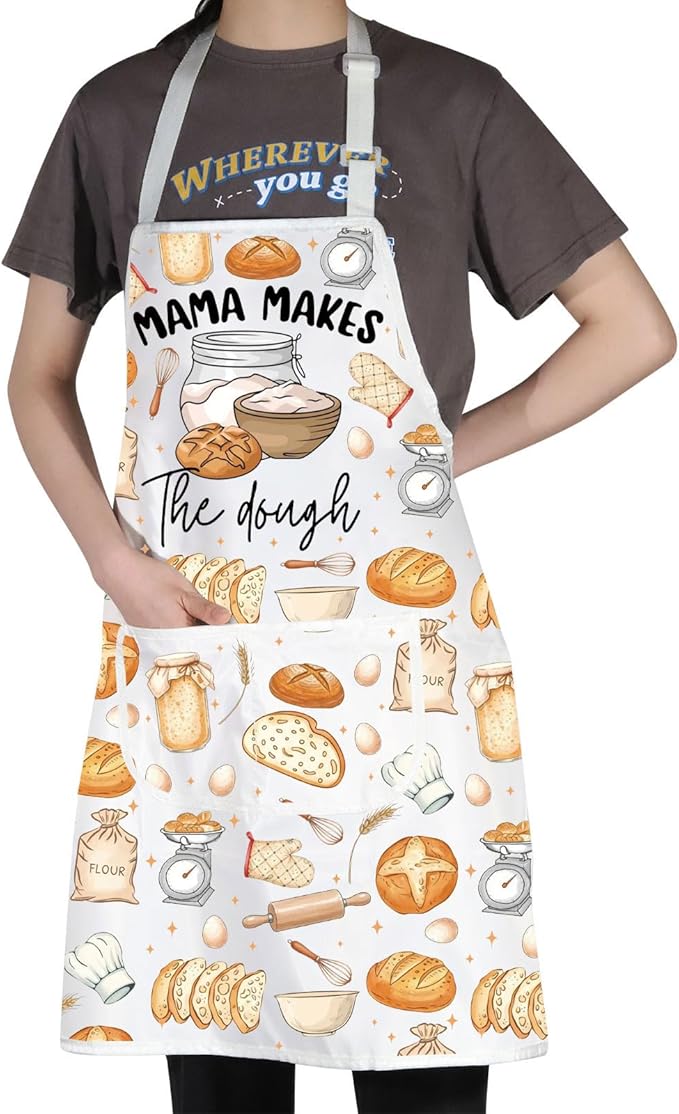 JNIAP Bread Baking Apron Bread Baker Aprons i Loaf Sourdough Baking Mom Gifts Baking Master Apron