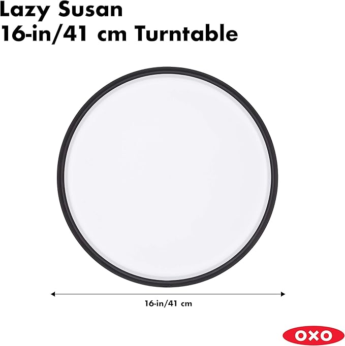 OXO Good Grips Lazy Susan Turntable, 16-Inch | White | Pack of 2