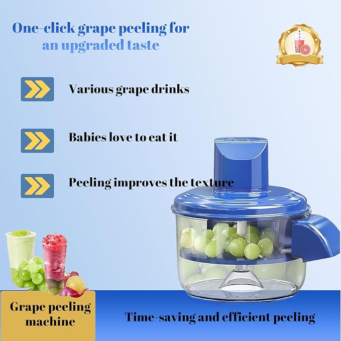 Automatic Vegetable Peeler, Electric Grape Peeling machine stainless steel, Rechargeable Home Kitchen Garlic Peeler Machine for Elderly, Easy to Use - Effortlessly Peels Vegetables and Fruit