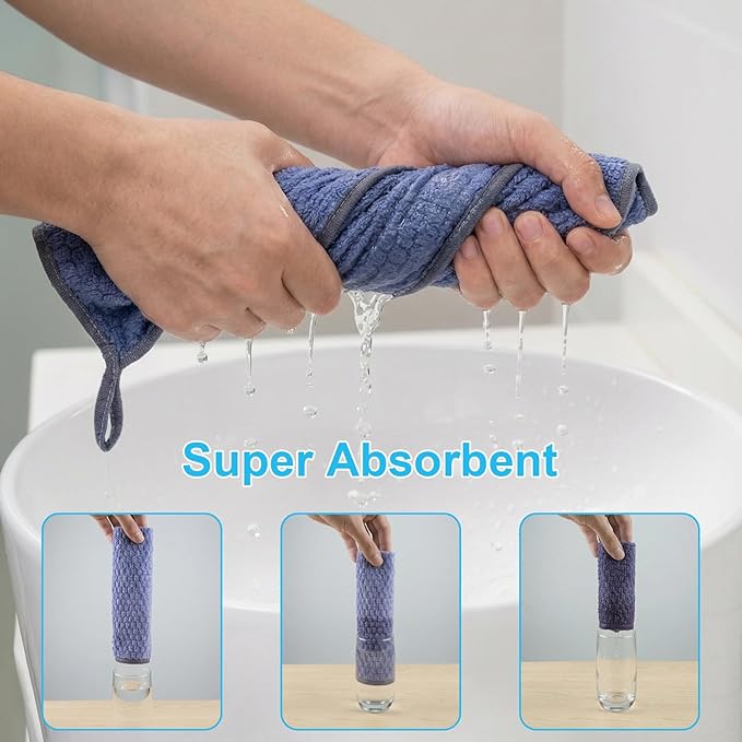 Reusable Microfiber Cleaning Cloth,10 Pack Cleaning Towels for Dish Drying Washing, 12"×12" Soft Absorbent, Streak-Free, Lint-Free, Cleaning Cloth Rags & Car, House, Kitchen(Assorted Color)