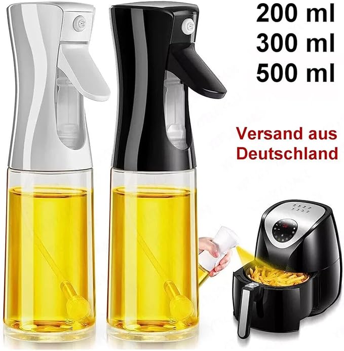Oil Spray for Cooking Oil Dispenser Bottle Sprayer Mist Reusable Oil Vinegar Spray Bottle for Kitchen Use(White)