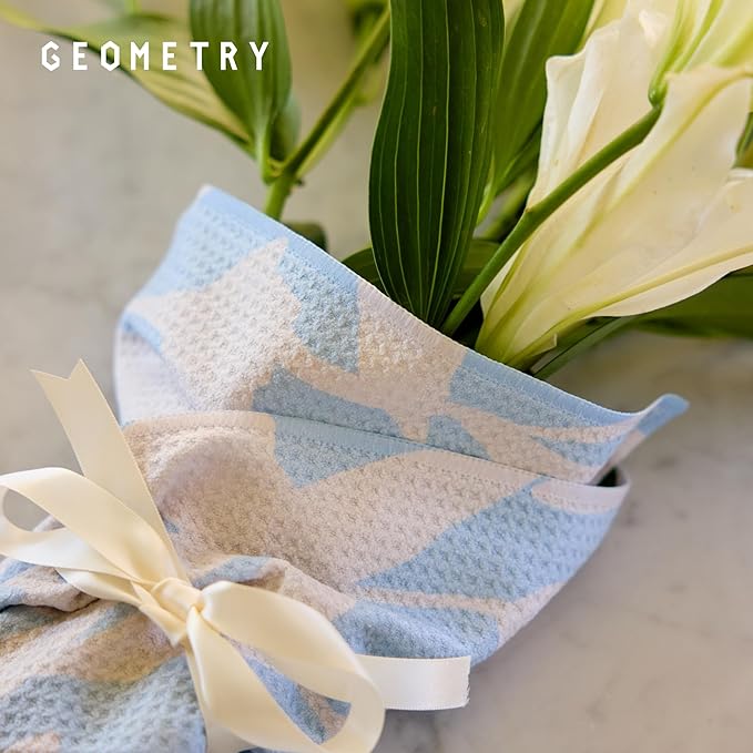 GEOMETRY Tea Towels – Mothers Day Collection – Quick-Dry, Ultra-Absorbent, Reusable Microfiber Kitchen Towels for Drying & Cleaning - Home is Mom - 1 Pack