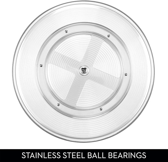 iDesign 11-Inch Round Lazy Susan Organizer for Kitchen or Pantry Storage - Set of 2 - Clear