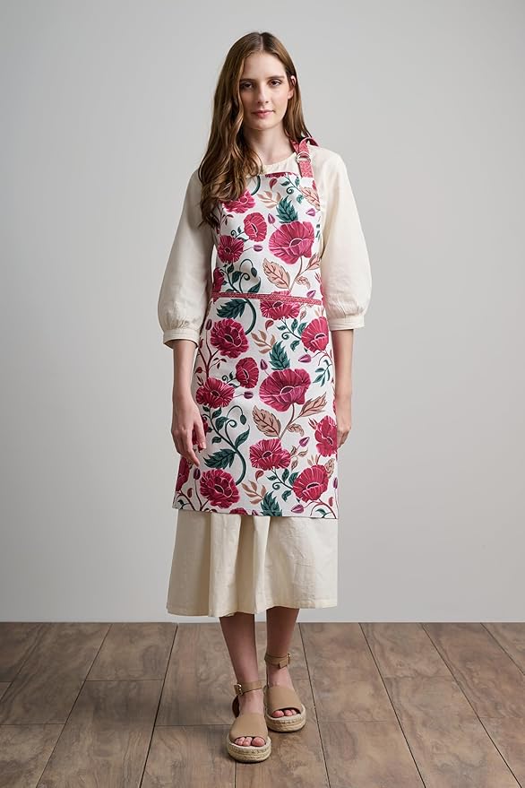 Maison d' Hermine 100% Cotton Apron for women with Pocket Kitchen Chef Apron for Men Cooking Mothers Day Gifts