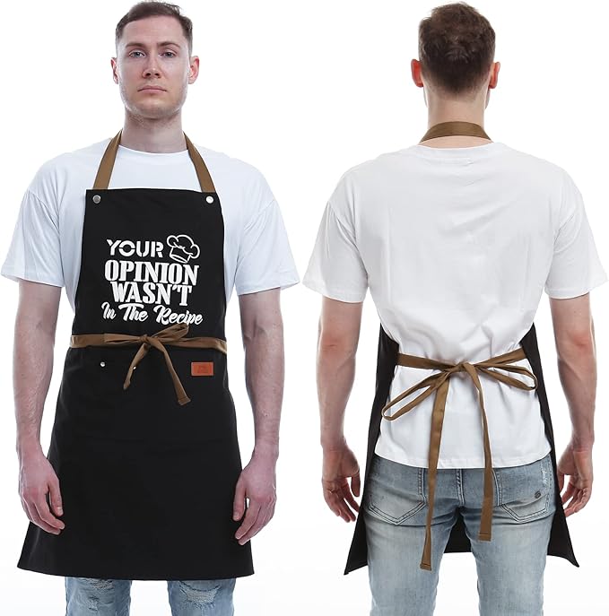 REHAVE Gifts For Men, Women, Father's Day Gifts, Gifts for Dad, Husband, Boyfriend, Brother, Mom, Wife, Girlfriend, Unique Birthday Gifts, Humor Apron for friends,Bff, Kitchen Chef Aprons Baking Gifts