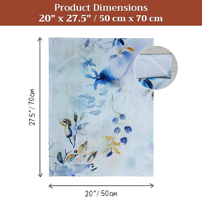 Maison d' Hermine Kitchen Towels Set of 3 100% Cotton 27.50" x 20" Reusable Cloth Tea Dish Towels Absorbent with Hanging Loop for Kitchen Gifts for Mothers Day Spring/Summer (Lazy Summer Days)